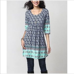Empire waist tunic dress